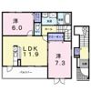 トレスタージュ Bの間取り画像