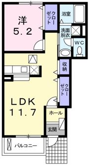 ソレイユ広野の間取り画像