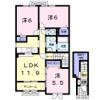 ベルソレイユⅡの間取り画像