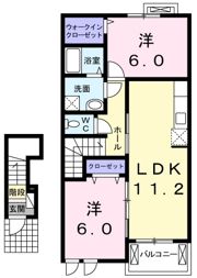 ヴィラ・シマント Bの間取り画像