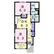 シャン・シャトー Ⅱの間取り画像