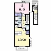 Villa鶴島Bの間取り画像