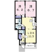 ヒーリング Bの間取り画像