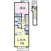 ベル ガーデン プレイス Aの間取り画像