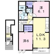 パ－クサイドKの間取り画像