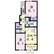 パークサイド Ⅱの間取り画像