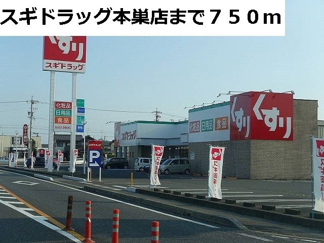 近くのスギドラッグ本巣店まで750m（徒歩10分）