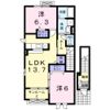 クロスロ－ド 沢 unの間取り画像