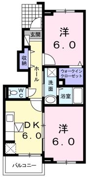 エアリー・パル Bの間取り画像
