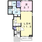 エスポワール萩原Ⅱの間取り画像