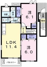 リバーサイド春木 弐番館の間取り画像