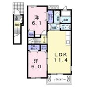 リヴァー アンジュBの間取り画像