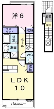 ハイツ森脇Ⅱの間取り画像