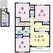 Belle rose Ⅲの間取り画像