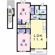 ヴィラ・フォレストBの間取り画像