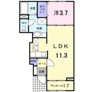 FlourishInおやまつⅤの間取り画像