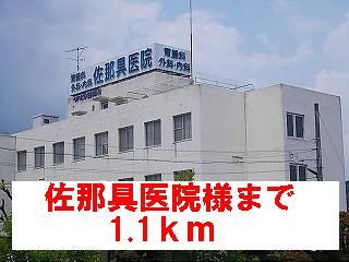 近くの佐那具医院様まで1,100m(徒歩14分)