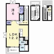 クレール魚住Ⅰの間取り画像