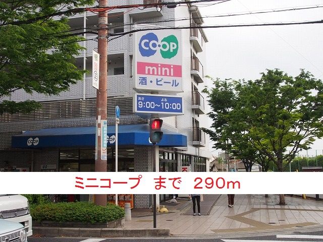 近くのミニコープまで290m（徒歩4分）