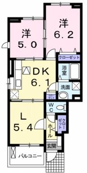 スプリングコート羽鳥野Aの間取り画像