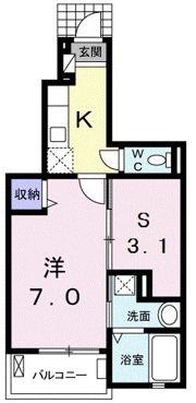 ウィステリア ガーデン Aの間取り画像