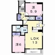 メゾンロアールⅡ Cの間取り画像