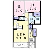 エレガント ケイ Bの間取り画像