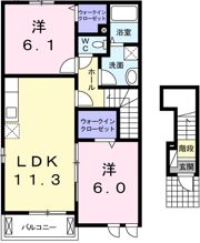 若葉Bの間取り画像