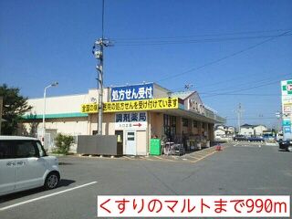 近くのくすりのマルトまで990m（徒歩13分）