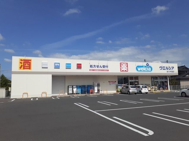 近くのウエルシア古川中里店まで950m（徒歩12分）