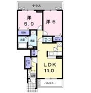 プラシード セレノ Bの間取り画像