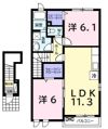 アルカンシエル市原 Bの間取り画像