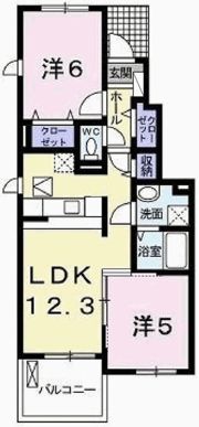 ソレイユ壱番館 Bの間取り画像
