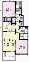 ソレイユ壱番館 Bの間取り画像