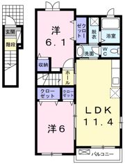 カーサフィオーレⅡの間取り画像