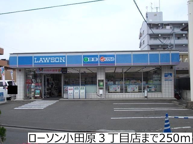 近くのローソン小田原３丁目店まで250m（徒歩4分）