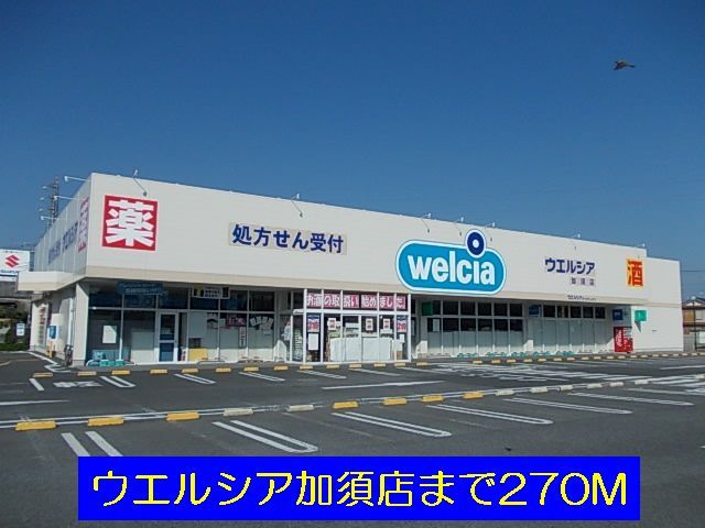 近くのドラッグストアまで270m（徒歩4分）