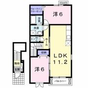 ヴィラ イン 府中Dの間取り画像