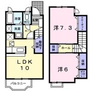 ウエスト ビレッジⅠの間取り画像
