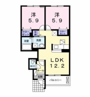 オ・ソレイユBの間取り画像