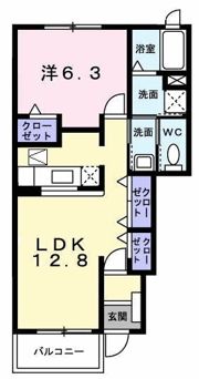 アルカンシェル コリーヌ2の間取り画像