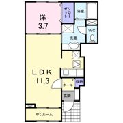 プライア五月Ⅱの間取り画像