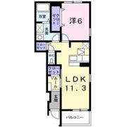 ベルク フルス Bの間取り画像