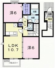 ウエスト カーサの間取り画像