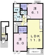 ソレイユ東舘Ⅰの間取り画像