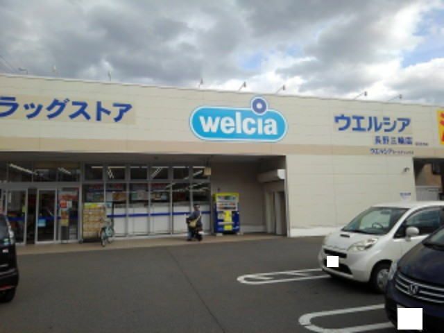 近くのウエルシア長野三輪店まで300m（徒歩4分）
