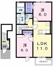 ウォーターグレイス Bの間取り画像