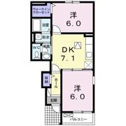 ラヴィエール富士見Bの間取り画像