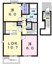 キャトル・セゾン Bの間取り画像