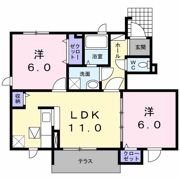 ブルージュ Bの間取り画像